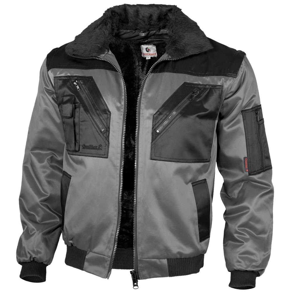 Pilotenjacke,, Nr. 40938-3-S, Seite: 23, Farbe: grau/schwarz, Größe: 2XL
