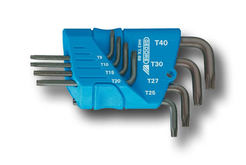 Winkelschraubendreher-Satz im Halter 8-tlg TORX T9-T40, H 43 TX-88
