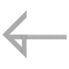 Zentrierwinkel 250x160mm, Wellend. 230mm Werkzeugstahl Verchomt, + Lineal