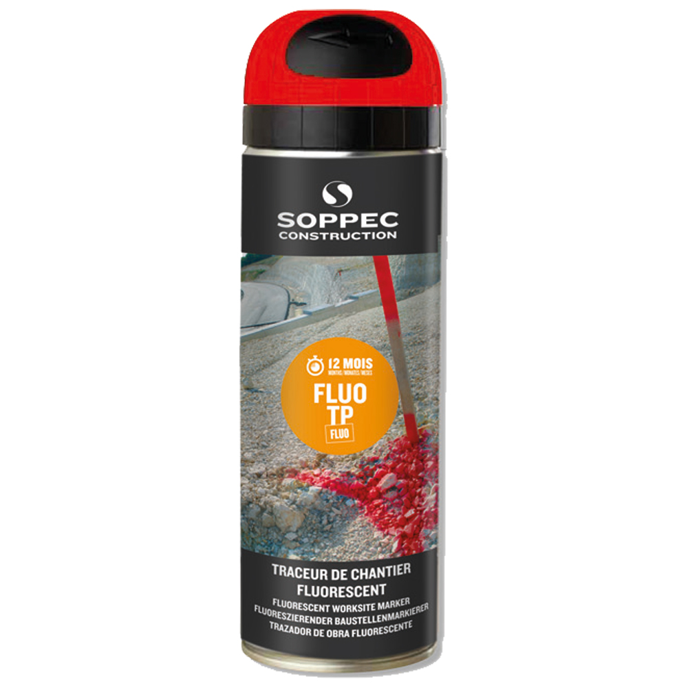Baustellenspray 500ml Leuchtfarbe,Dauerventilschutz