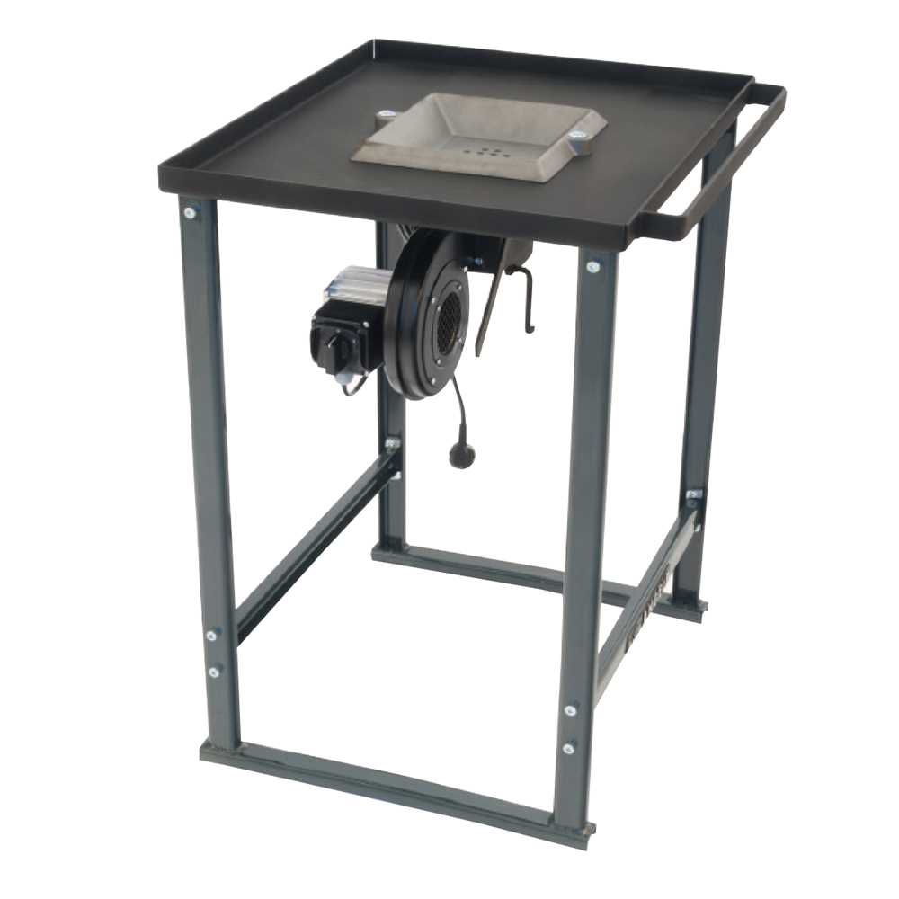 Feldschmiede 230V Lichtstrom mit Esse und Elektro-Gebläse