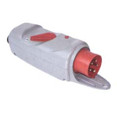 CEE-Motorschutzstecker 400V/16A,4-6,3A 5-polig,IP44,einstellbar,Phasenwender