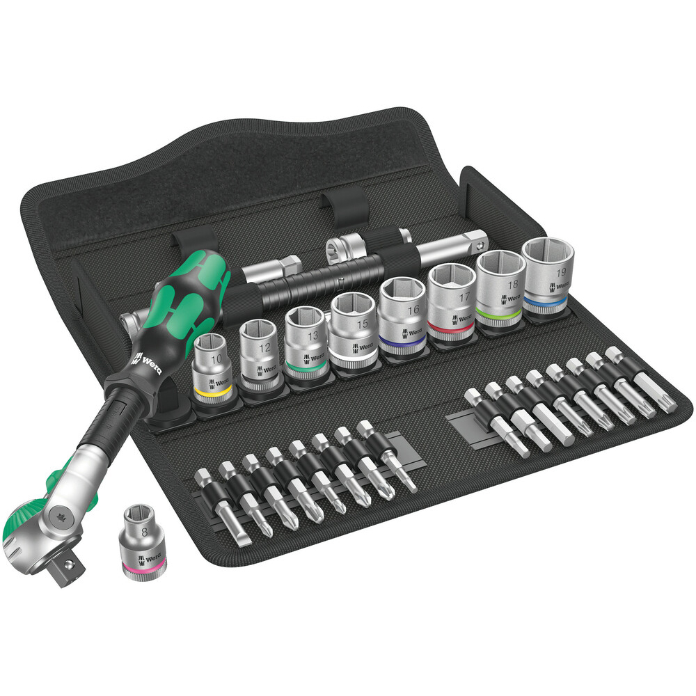 Steckschlüsselsatz WERA 3/8" 29-tlg SB6 Zyklop,Speed-Knarrensatz
