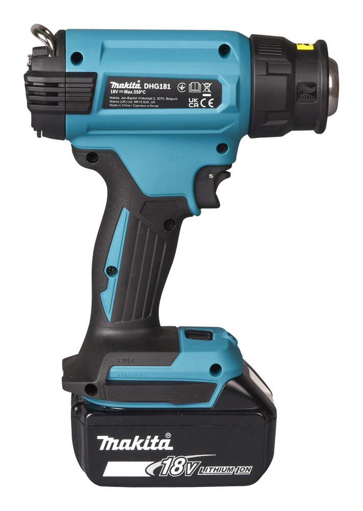 Akku-Heißluftgeb. MAKITA DHG181RT1J 18V max.550°,5Ah Akku,Koffer u.Ladegerät