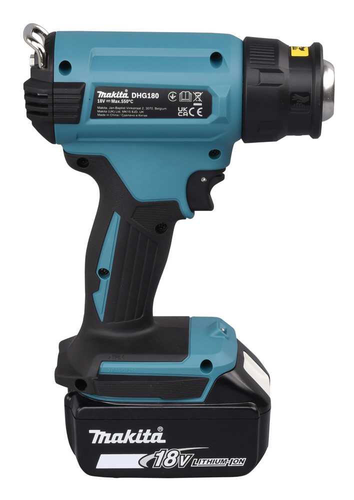 Akku-Heißluftgeb.MAKITA DHG180RT1J 18V max.550°,5Ah Akku,Koffer u.Ladegerät