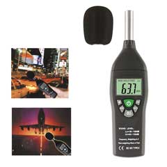 Lärm-+Schallpegel-Messgerät 30-130dB und 31.5Hz-8KHz,0,1dB Auflösung,Etui