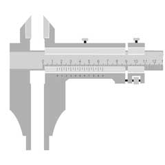 Werkstatt-Messschieber mit Spitzen, und Feineinstellung, Nonius 1/20mm, Messbereich: 0-400mm, Prüfzertifikat: NEIN