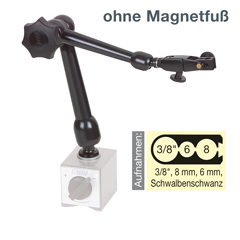 Messstativ-Gestänge, ohne Fuß Ausladung: 282mm, inkl. Feineinstellung