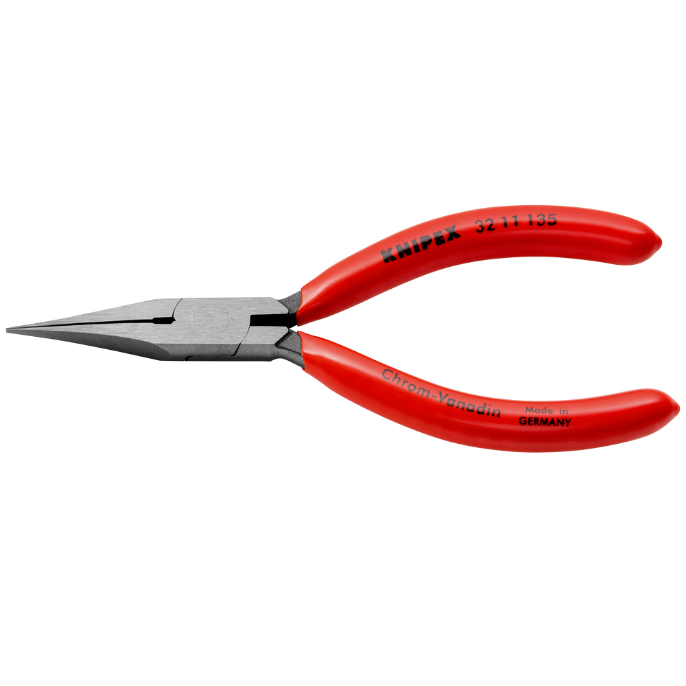 Justierzange 135 mm, flache schmale Back schwarz atramentiert, poliert, KNIPEX