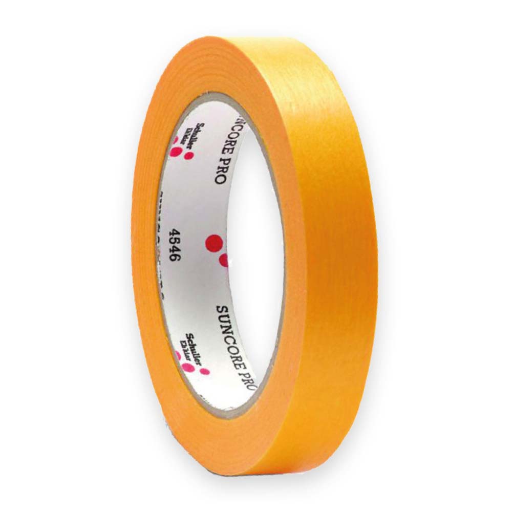 SunCore Pro, Abdeckklebeband bis 120°C, gelb, Breite des Bandes: 18mm