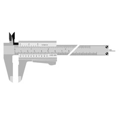 Taschenschiebelehre 150x40mm Nonius 1/20mm 1/128",mit Prüfzertifikat