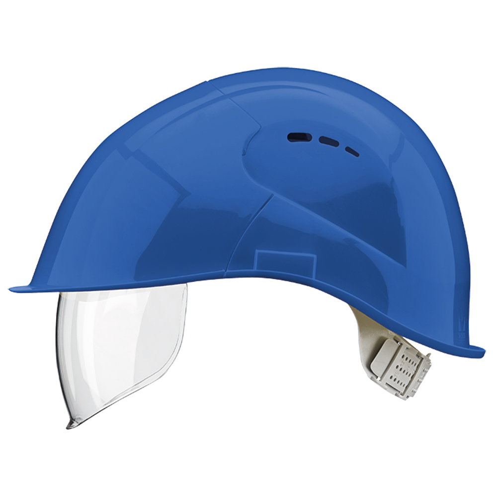 Komfort-Schutzhelm VISORLIGHT m. Ind., EN 397, 6-Punkt-Gurt, Drehverschluss, Farbe: blau