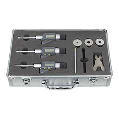 3-Punkt-DIGI-Mikrometer-Satz, ISO9000-geprüft,Ablesung 0,001mm,in Box, Messbereich: 6-12