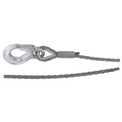 Greifzugseil 3t, 50m, Spitze und Haken