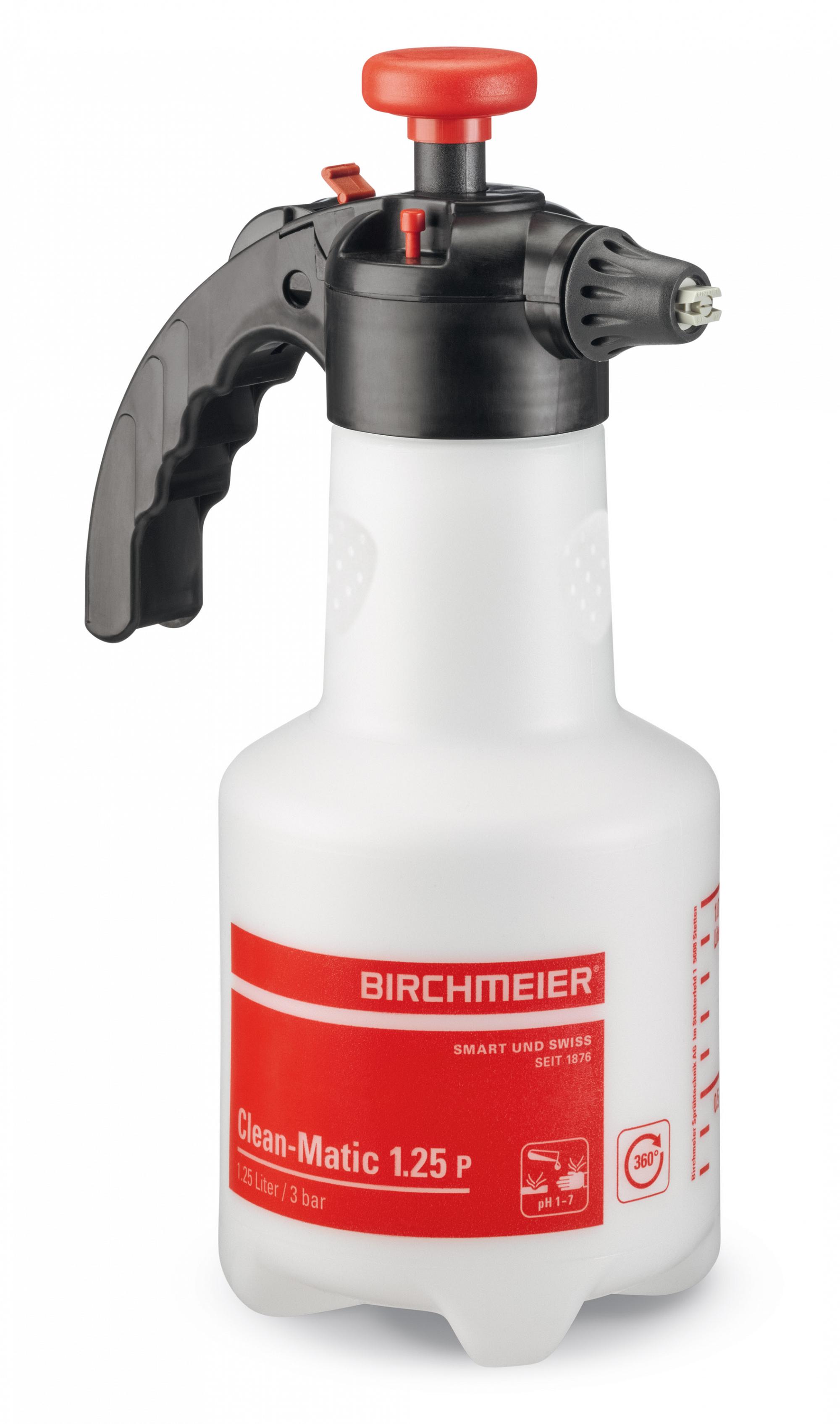 Pumpsprühflasche Inhalt 1,25 Liter 360° säurehaltige Sprüh-u.Schaummittel(ph1-7)