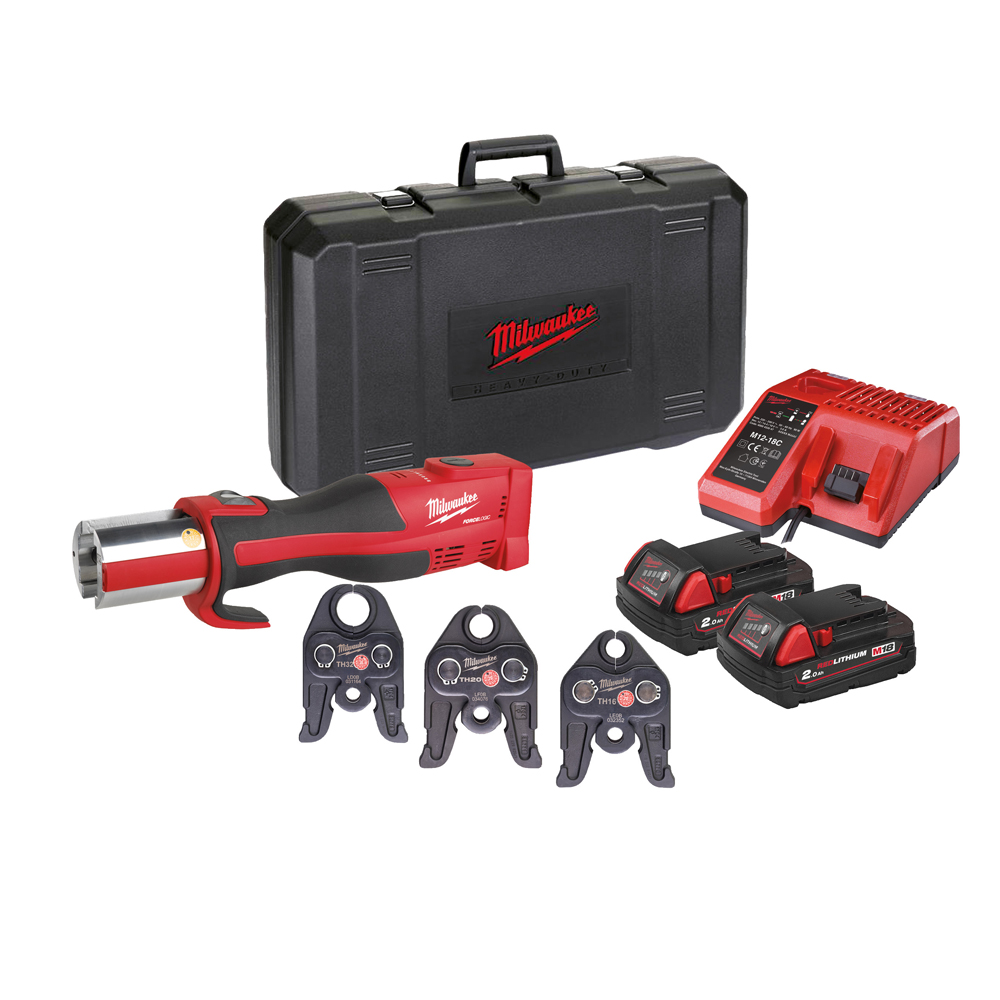 Akku-Presswerkzeug MILWAUKEE 18V M18BLHPT-202CTH-Set bürstenlos Sani.