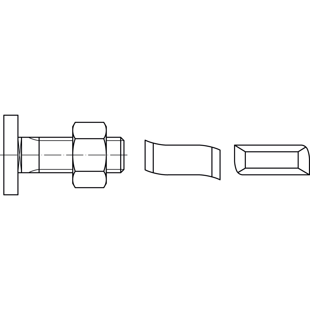 Hammerkopfschraube MU ST TYP 38/17 A2K, GALVANISCH VERZINKT, Gewindenenndurchmesser: 16mm, Schraubenlänge: 80mm