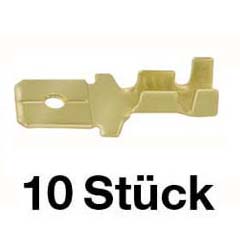 10 Flachstecker 4,0-6,0/6,3mm unisoliert,10 Stück