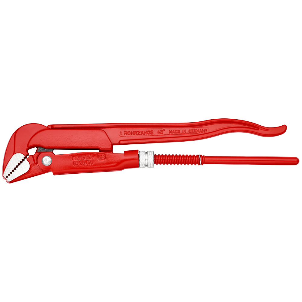 Rohrzange 45°, Ø 1 5/8", rot pulverbeschichtet, Länge: 320mm