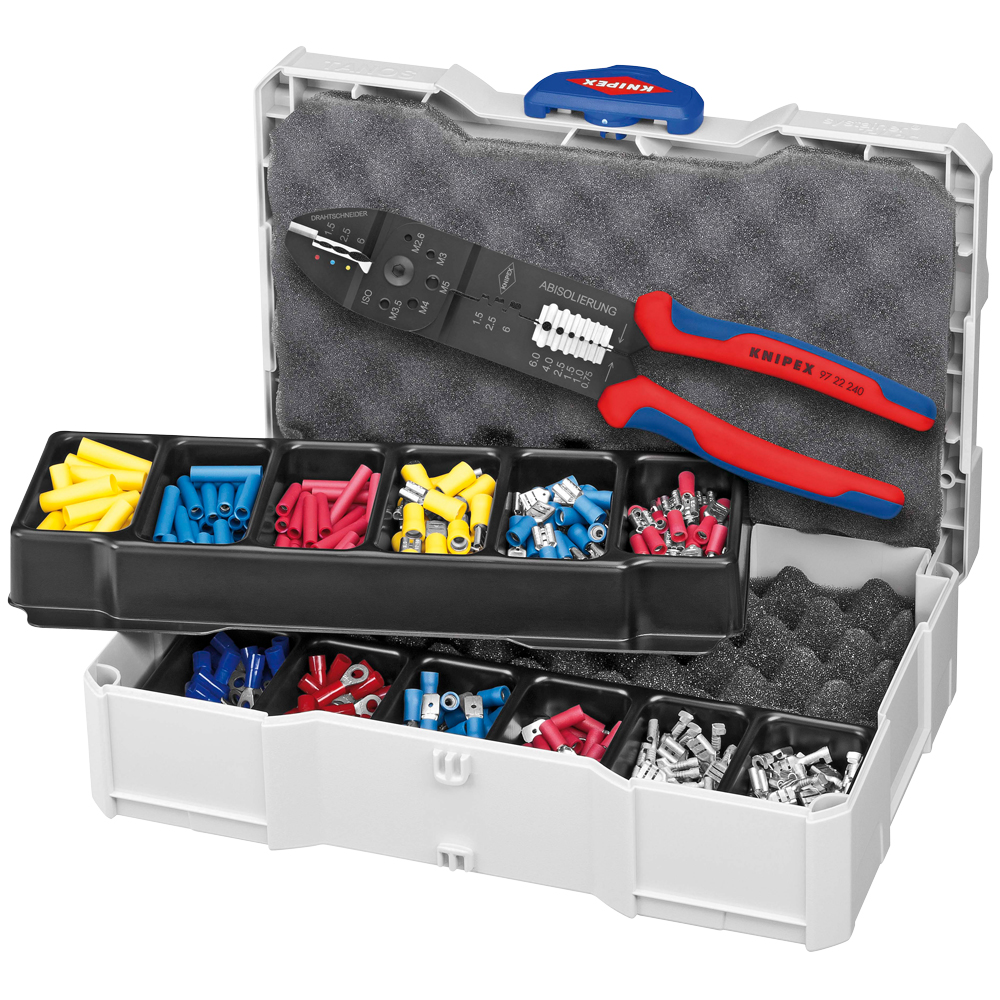 Crimp-Sortiment inkl. Zange 97 22 240 für Kabelverbinder
