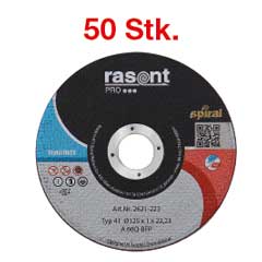50 Stk.Trennscheiben RASANT PRO 115x1mm A60R-BFXA Stahl/Inox,extra dünn