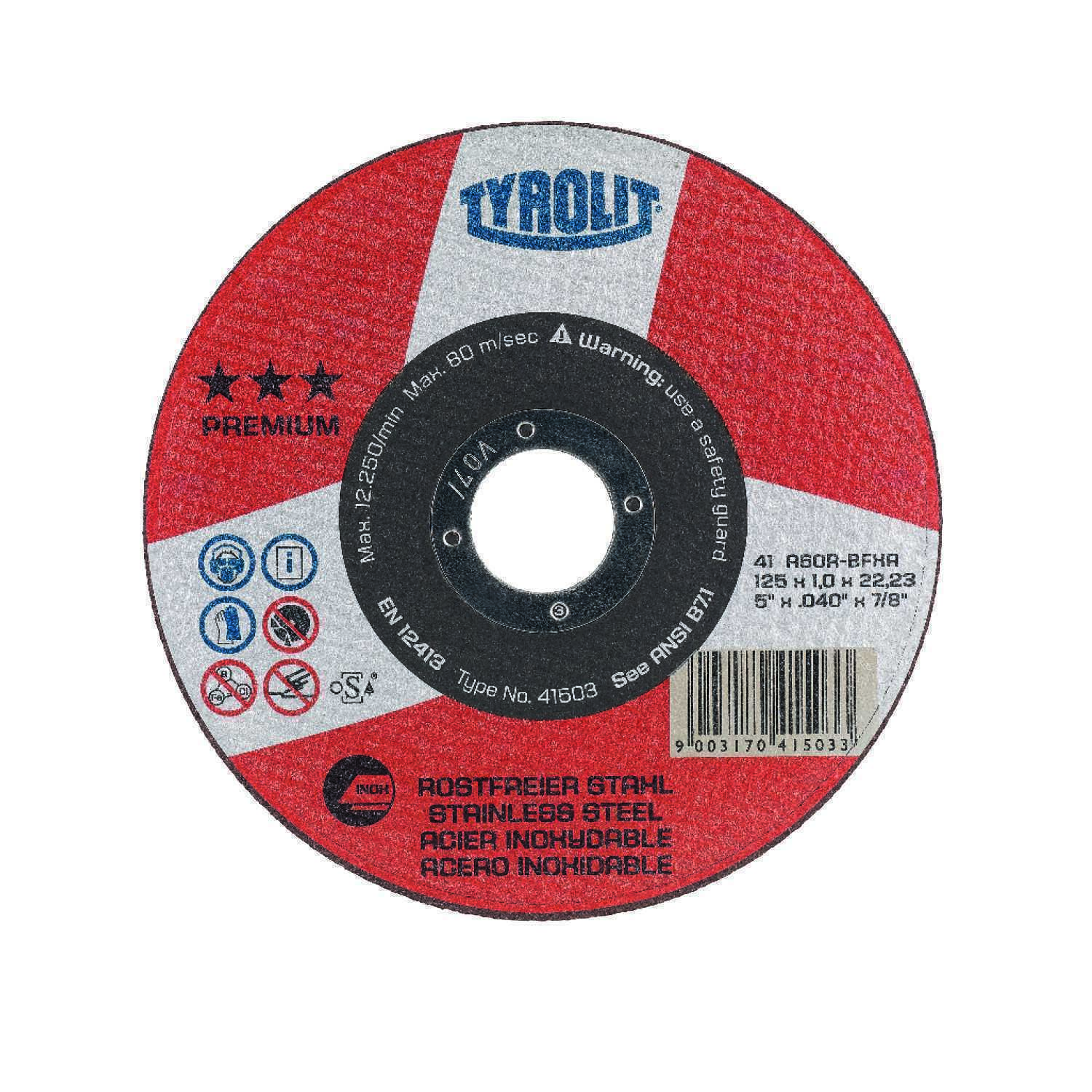 25 Stk. Trennscheiben 125x1mm PREMIUM A60R-BFP,für Inox,extra dünn