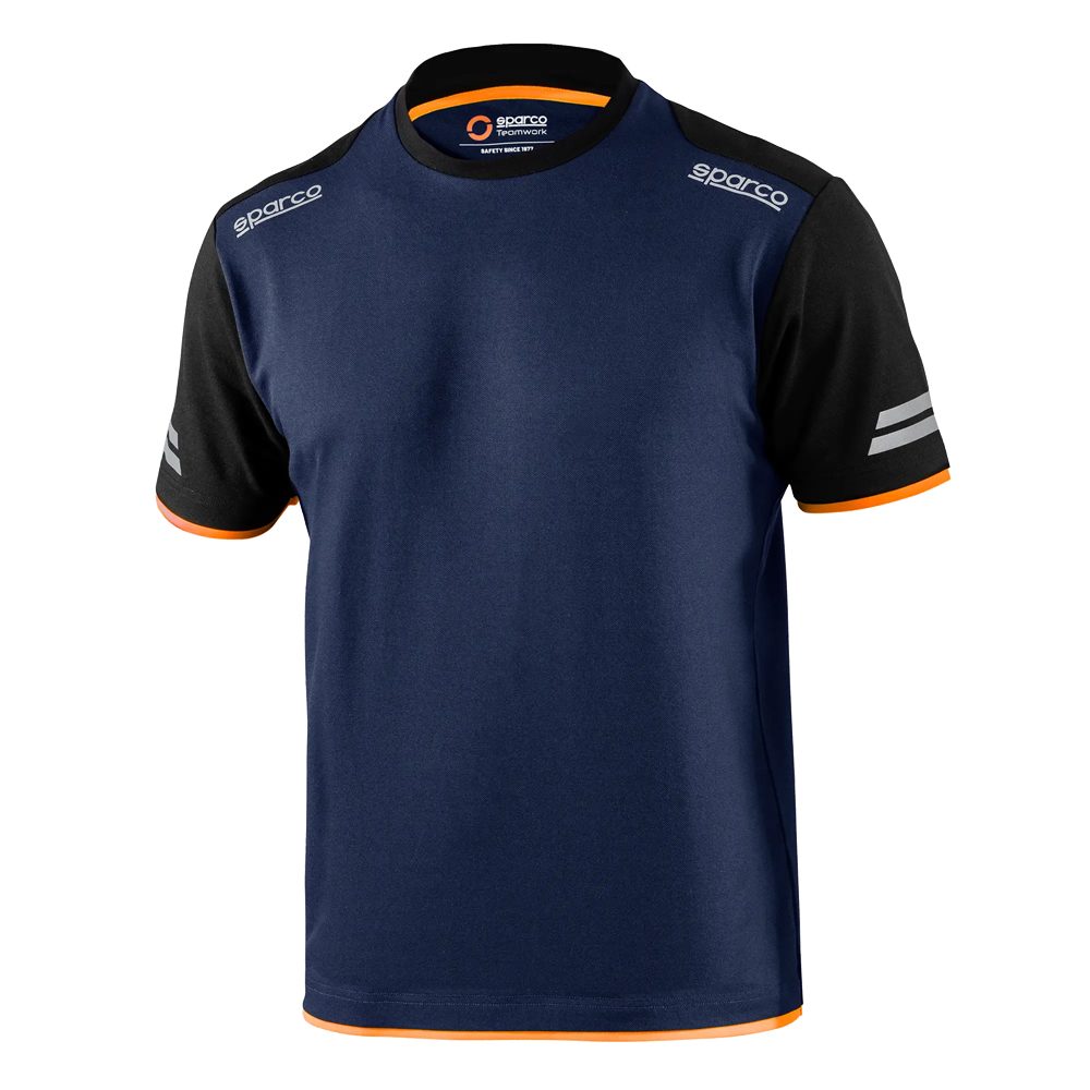 SPARCO T-Shirt, Größe: S, Farbe: marine/neonorange