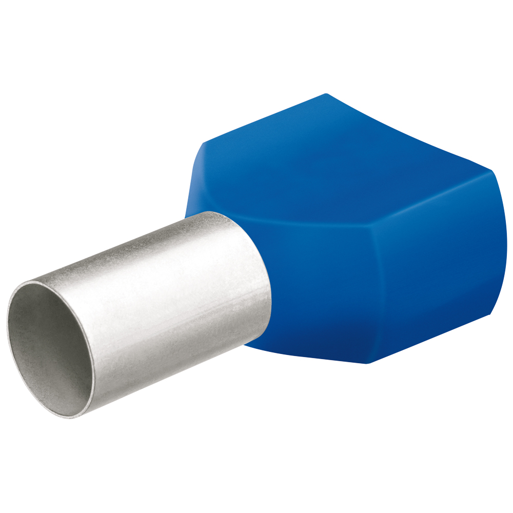 Twin-Aderendhülsen mit Kunststoffkragen, Leiteranschlussquerschnitt: 2x2,5mm²