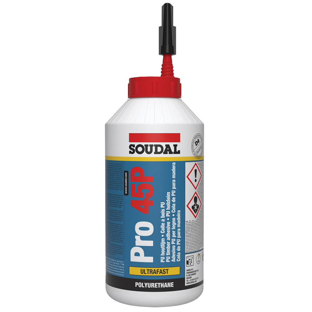 Holzleim Proline 45P Flasche 750g D4,schnell,Polyurethanbasis,wasserfest