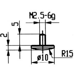 Messeinsatz Modell 3 für alle Messuhren mit Innengewinde M2,5