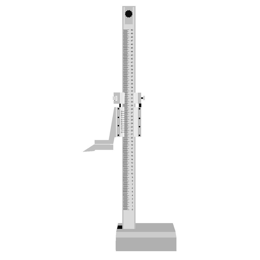 Höhenreißer 500mm,mit Feineinstellung eckiger Fuß,1/50 Nonius