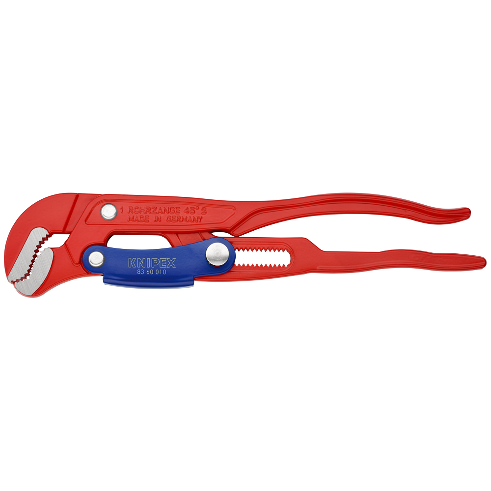 Rohrzange S-Maul Ø 1 5/8", Schnellverst., rot pulverbeschichtet, Länge: 330mm