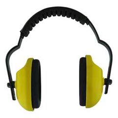 Kapselgehörschutz,EN352-1,SNR28dB, H/M/L 30/25/18,gute Schalldämmung, Farbe: gelb/schwarz