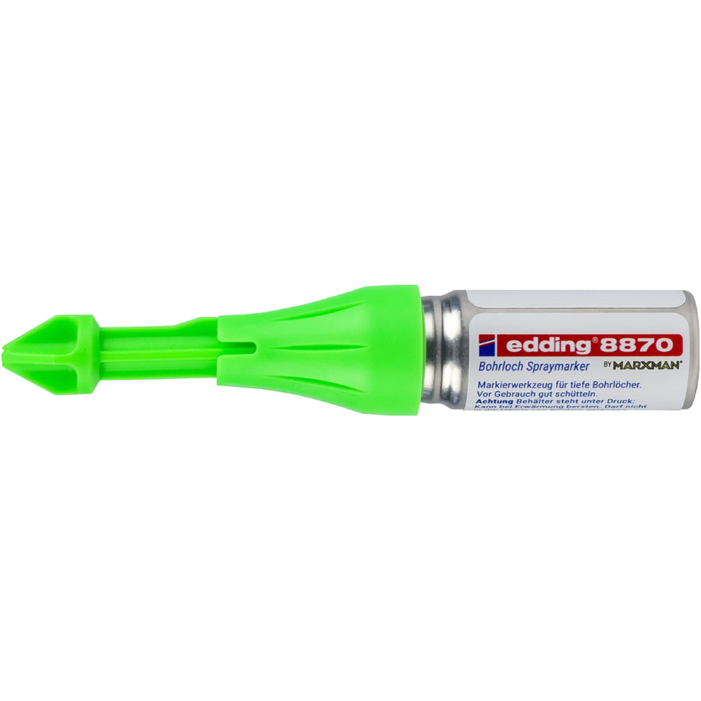 Bohrloch-Markiergenie Bohrloch mit Pumpdüse neongrün markieren
