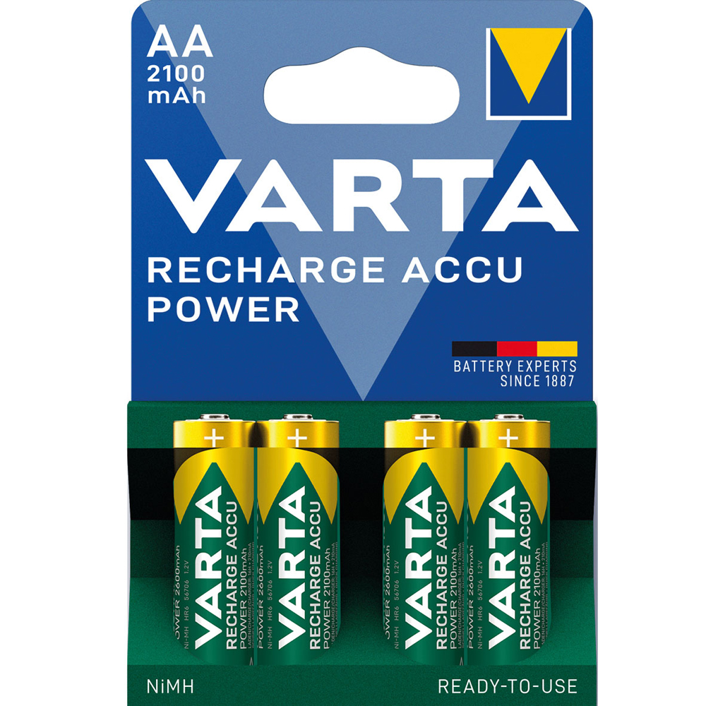 4 Stück Akku NiMh AA,HR6/1.2V 2100mAh ohne Lötfahnen,wiederaufladbar