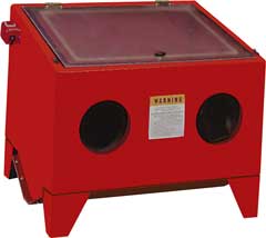 Sandstrahl-Box HANDY-BLAST 580x480x490mm mit Pressluft-Sandstrahl-Pistole