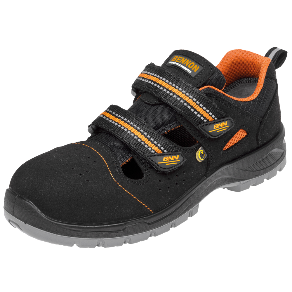 Sicherheitssandale NUX S1P ESD EN 20345 S1P SRC,EN 61340,schwarz