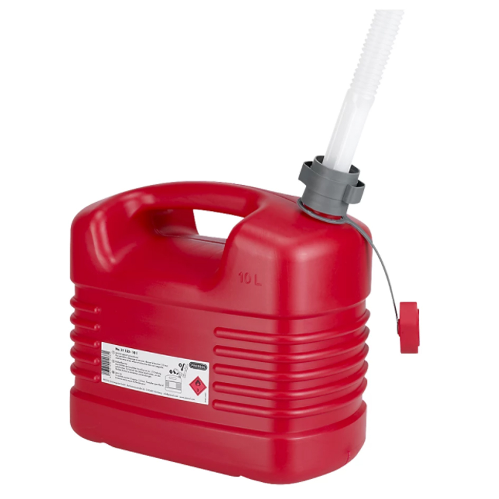 Kraftstoffkanister, HDPE, leer mit Schraubverschluss,flexiblem Auslauf