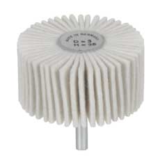 Rotor-Filz-Fächerschleifer 60x30mm 6mm Schaft,Dicke 3,H40 zum Polieren