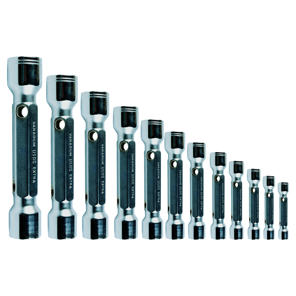 Steckschlüssel-Satz U290E/12 6x7-30x32 2xDrehdorn,Vanadium-USAG-Extra,verchromt