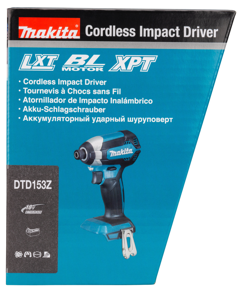 Akku-Schlagschrauber DTD153Z,18V 1/4" 6Kant,170Nm,ohne Akku,Ladegerät,Koffer