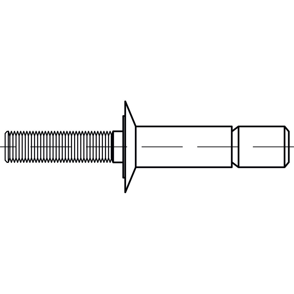 Flachkopf-MEGA-GRIP-Blindnieten ST/ST, A2K STAHL/STAHL GALVANISCH VERZINKT, Durchmesser: 6,4mm, Länge: 20mm