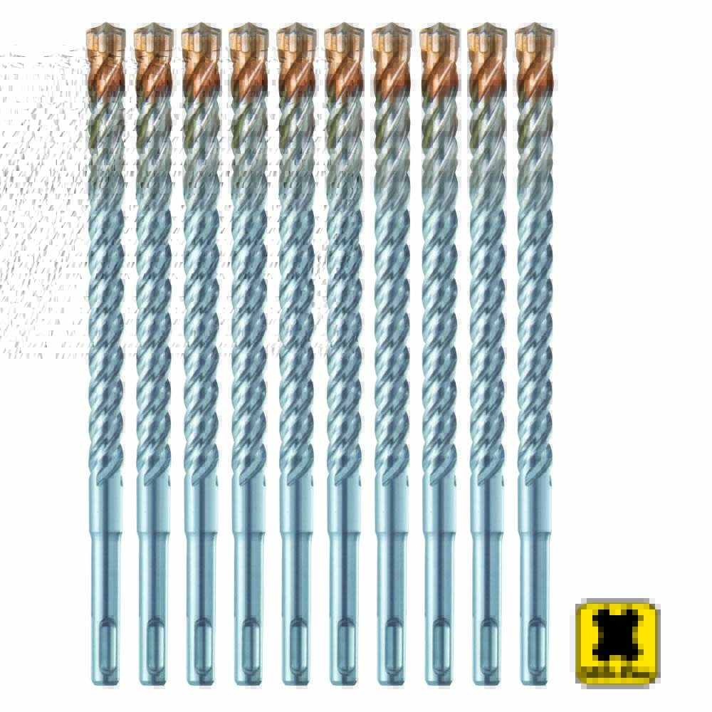 10x SDS+ S4 Hammerbohrer, speziell für armierten Beton, Durchmesser: 6mm, Arbeitslänge: 50mm