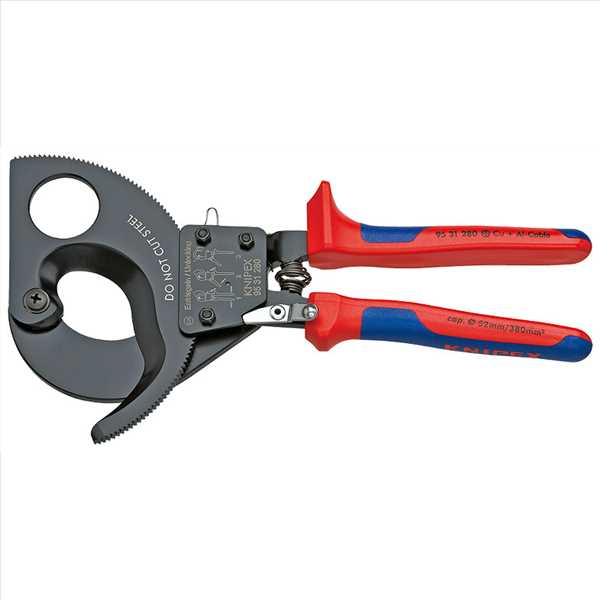 Kabelschneider (Ratschenprinzip) 280 mm mit Mehrkomponenten-Hüllen