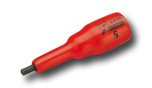 VDE-Schraubendrehereinsatz 1/2" , Innen-6-kant, Größe: 5mm