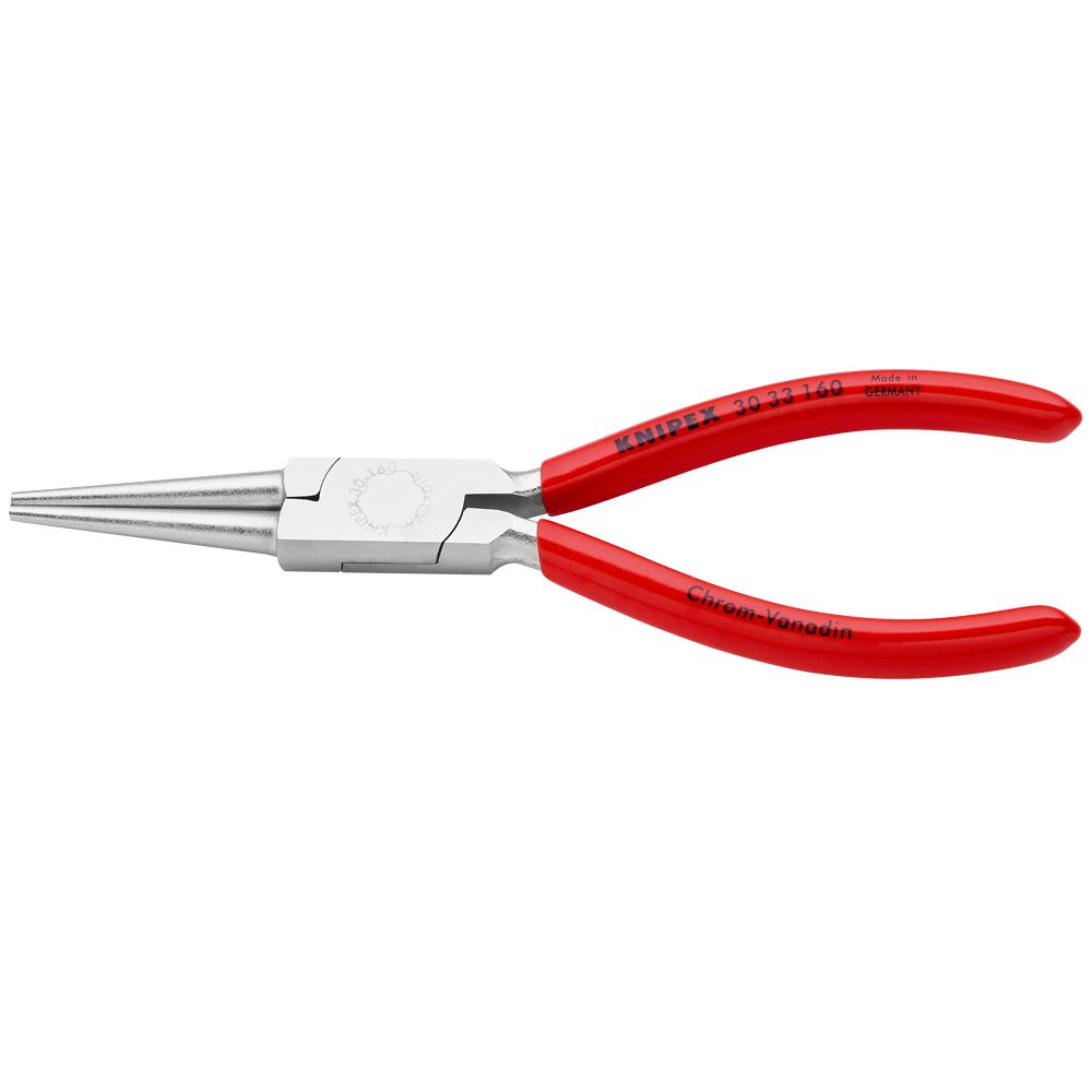 Langbeckz. 160 mm, runde Backen, verchr. mit Kunststoff überzogen, KNIPEX