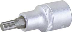 Vielzahnnuss 1/2"  CV-Stahl verchromt,Einsatz brüniert