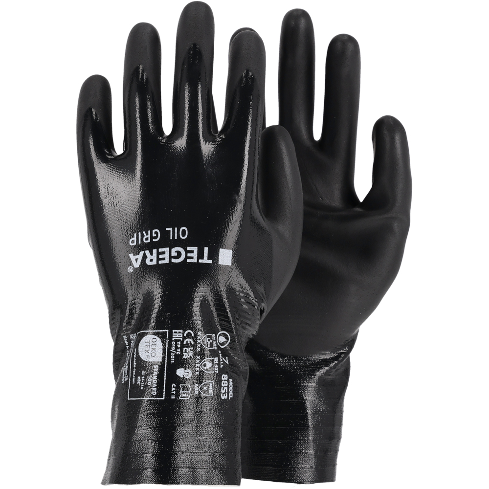 Montagehandschuh TEGERA OILGRIP 8853 EN 388 4.1.1.1.X. Cat.II, EN 407 X1XXXX