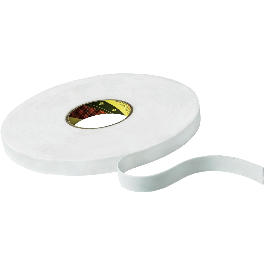 Klebeband 3M PE doppelseitig 12x0,8mm 66m,weiß,Folienliner,bis 90C°