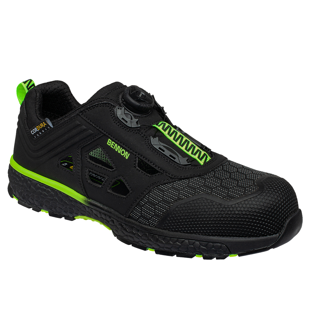 Sicherheitssandale PREDATOR S1P ESD, EN 20345 S1P SRC, HRO, ESD, schwarz/grün, Größe: 48